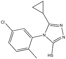 4-(5-chloro-2-methylphenyl)-5-cyclopropyl-4H-1,2,4-triazole-3-thiol Struktur