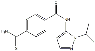 4-(aminocarbonothioyl)-N-(1-isopropyl-1H-pyrazol-5-yl)benzamide Structure