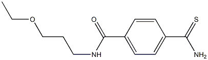 4-(aminocarbonothioyl)-N-(3-ethoxypropyl)benzamide 化学構造式