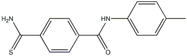 4-(aminocarbonothioyl)-N-(4-methylphenyl)benzamide 化学構造式