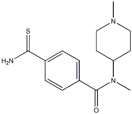 4-(aminocarbonothioyl)-N-methyl-N-(1-methylpiperidin-4-yl)benzamide 结构式