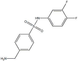 4-(aminomethyl)-N-(3,4-difluorophenyl)benzenesulfonamide Structure