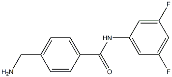 4-(aminomethyl)-N-(3,5-difluorophenyl)benzamide,,结构式