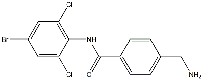 4-(aminomethyl)-N-(4-bromo-2,6-dichlorophenyl)benzamide 结构式