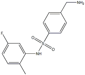 4-(aminomethyl)-N-(5-fluoro-2-methylphenyl)benzenesulfonamide,,结构式