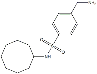 4-(aminomethyl)-N-cyclooctylbenzene-1-sulfonamide 化学構造式