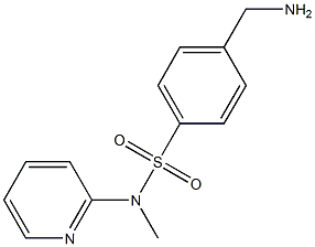 4-(aminomethyl)-N-methyl-N-(pyridin-2-yl)benzene-1-sulfonamide,,结构式