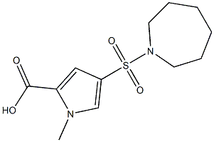 4-(azepan-1-ylsulfonyl)-1-methyl-1H-pyrrole-2-carboxylic acid Structure