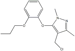 4-(chloromethyl)-1,3-dimethyl-5-(2-propoxyphenoxy)-1H-pyrazole Structure