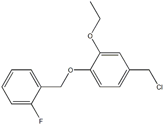 4-(chloromethyl)-2-ethoxy-1-[(2-fluorophenyl)methoxy]benzene Structure