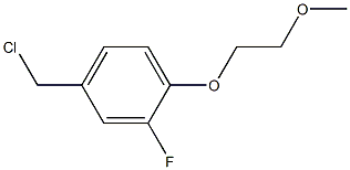 4-(chloromethyl)-2-fluoro-1-(2-methoxyethoxy)benzene Struktur