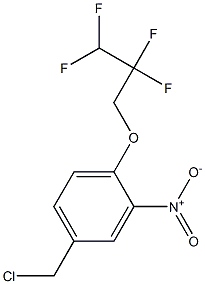 4-(chloromethyl)-2-nitro-1-(2,2,3,3-tetrafluoropropoxy)benzene 化学構造式