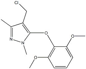 4-(chloromethyl)-5-(2,6-dimethoxyphenoxy)-1,3-dimethyl-1H-pyrazole Structure