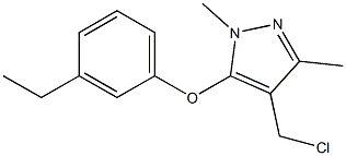 4-(chloromethyl)-5-(3-ethylphenoxy)-1,3-dimethyl-1H-pyrazole Structure