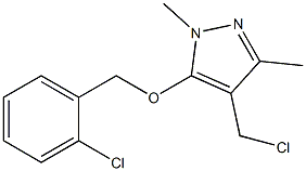 4-(chloromethyl)-5-[(2-chlorophenyl)methoxy]-1,3-dimethyl-1H-pyrazole