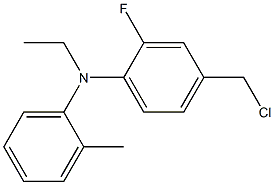 4-(chloromethyl)-N-ethyl-2-fluoro-N-(2-methylphenyl)aniline 结构式