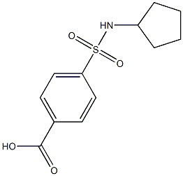 4-(cyclopentylsulfamoyl)benzoic acid Structure