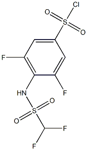 4-(difluoromethanesulfonamido)-3,5-difluorobenzene-1-sulfonyl chloride,,结构式