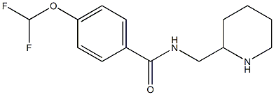 4-(difluoromethoxy)-N-(piperidin-2-ylmethyl)benzamide,,结构式