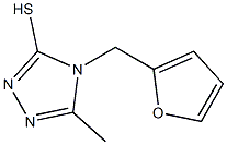 4-(furan-2-ylmethyl)-5-methyl-4H-1,2,4-triazole-3-thiol Structure