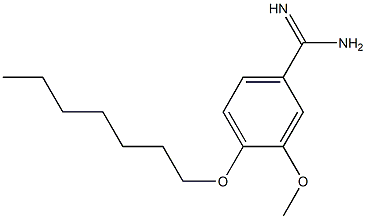 4-(heptyloxy)-3-methoxybenzene-1-carboximidamide 化学構造式