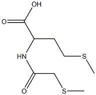 4-(methylsulfanyl)-2-[2-(methylsulfanyl)acetamido]butanoic acid 化学構造式