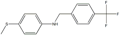 4-(methylsulfanyl)-N-{[4-(trifluoromethyl)phenyl]methyl}aniline 化学構造式