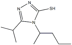 4-(pentan-2-yl)-5-(propan-2-yl)-4H-1,2,4-triazole-3-thiol 化学構造式