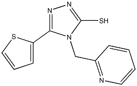 4-(pyridin-2-ylmethyl)-5-(thiophen-2-yl)-4H-1,2,4-triazole-3-thiol 结构式
