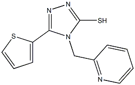 4-(pyridin-2-ylmethyl)-5-(thiophen-2-yl)-4H-1,2,4-triazole-3-thiol,,结构式