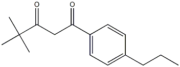 4,4-dimethyl-1-(4-propylphenyl)pentane-1,3-dione 结构式