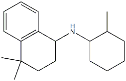 4,4-dimethyl-N-(2-methylcyclohexyl)-1,2,3,4-tetrahydronaphthalen-1-amine,,结构式