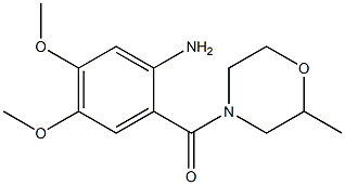 4,5-dimethoxy-2-[(2-methylmorpholin-4-yl)carbonyl]aniline Structure