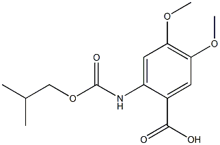 4,5-dimethoxy-2-{[(2-methylpropoxy)carbonyl]amino}benzoic acid Struktur