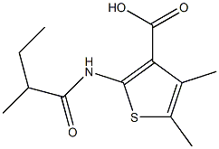 4,5-dimethyl-2-[(2-methylbutanoyl)amino]thiophene-3-carboxylic acid Structure