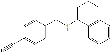4-[(1,2,3,4-tetrahydronaphthalen-1-ylamino)methyl]benzonitrile,,结构式