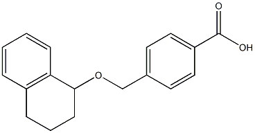 4-[(1,2,3,4-tetrahydronaphthalen-1-yloxy)methyl]benzoic acid,,结构式