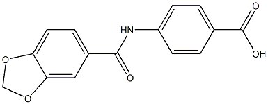 4-[(1,3-benzodioxol-5-ylcarbonyl)amino]benzoic acid Structure