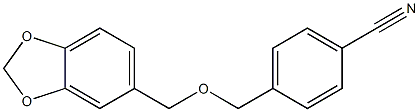 4-[(1,3-benzodioxol-5-ylmethoxy)methyl]benzonitrile,,结构式