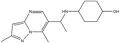 4-[(1-{2,7-dimethylpyrazolo[1,5-a]pyrimidin-6-yl}ethyl)amino]cyclohexan-1-ol