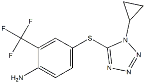  4-[(1-cyclopropyl-1H-1,2,3,4-tetrazol-5-yl)sulfanyl]-2-(trifluoromethyl)aniline