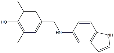 4-[(1H-indol-5-ylamino)methyl]-2,6-dimethylphenol Struktur
