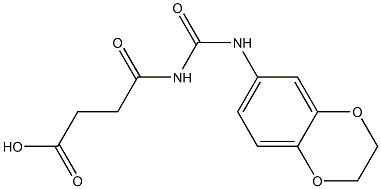 4-[(2,3-dihydro-1,4-benzodioxin-6-ylcarbamoyl)amino]-4-oxobutanoic acid Structure