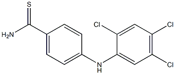 4-[(2,4,5-trichlorophenyl)amino]benzene-1-carbothioamide 结构式