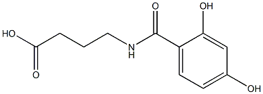 4-[(2,4-dihydroxybenzoyl)amino]butanoic acid Structure