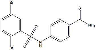 4-[(2,5-dibromobenzene)sulfonamido]benzene-1-carbothioamide 结构式