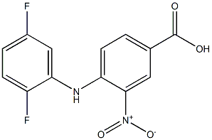 4-[(2,5-difluorophenyl)amino]-3-nitrobenzoic acid,,结构式