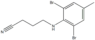 4-[(2,6-dibromo-4-methylphenyl)amino]butanenitrile,,结构式