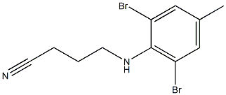 4-[(2,6-dibromo-4-methylphenyl)amino]butanenitrile Struktur