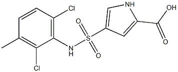 4-[(2,6-dichloro-3-methylphenyl)sulfamoyl]-1H-pyrrole-2-carboxylic acid Structure